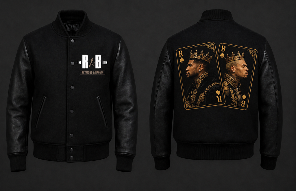 Kings of R&B R&B Tour Varsity Jacket - Front and Back View